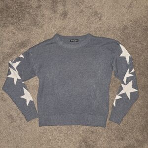 SHEIN Heather Blue Knit Sweater